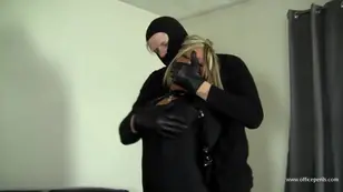 Latex BDSM sex with a hot girl tied up and pleasured in p