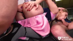 Butt plug for anal training with Doryann Marguet in hardcore style