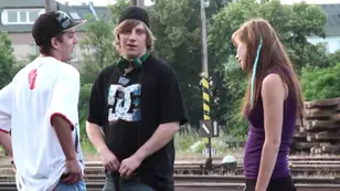 Public railroad track sex and other wild public action scenes