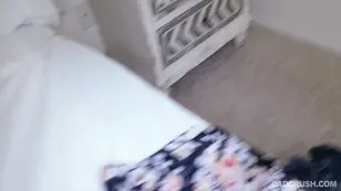 The guy seduced his stepdaughter during their family vacation in a steamy POV scene