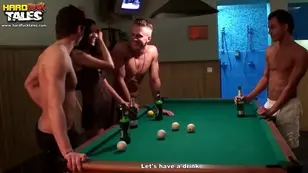 A lot of sluts are fucking on the pool table in HD