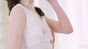 Beautiful Czech masseur Ela Nek uses oil and wet clothes to fuck